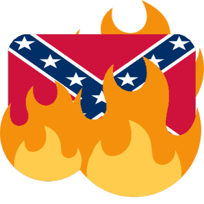 :Burning_Confederate_Flag: